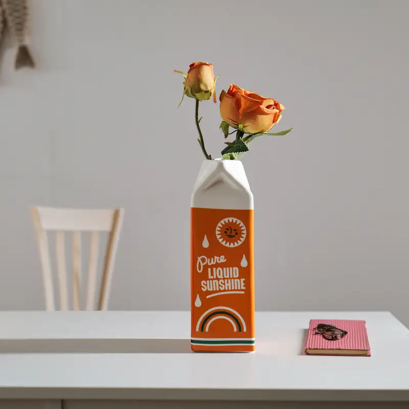 Mid Century Style Orange Juice Vase